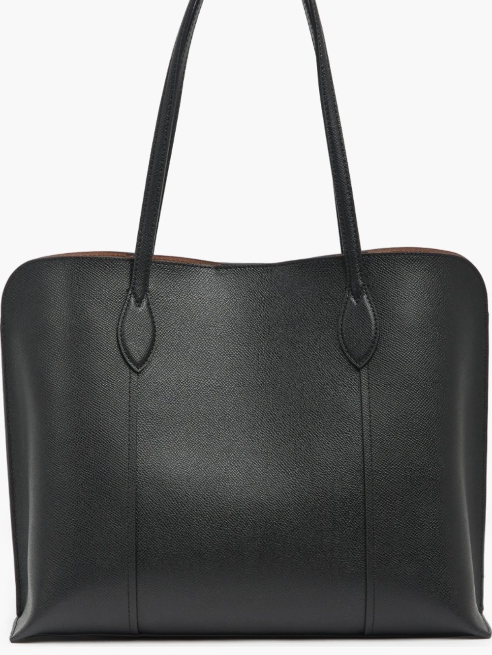Furla Black Leather 3 Compartment Tote with Gold Charm No Callouts - Picture 3 of 14